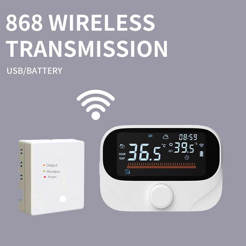 Tuya WiFi స్మార్ట్ థర్మోస్టాట్, °C/°F స్విచ్‌బుల్ డిస్‌ప్లేతో